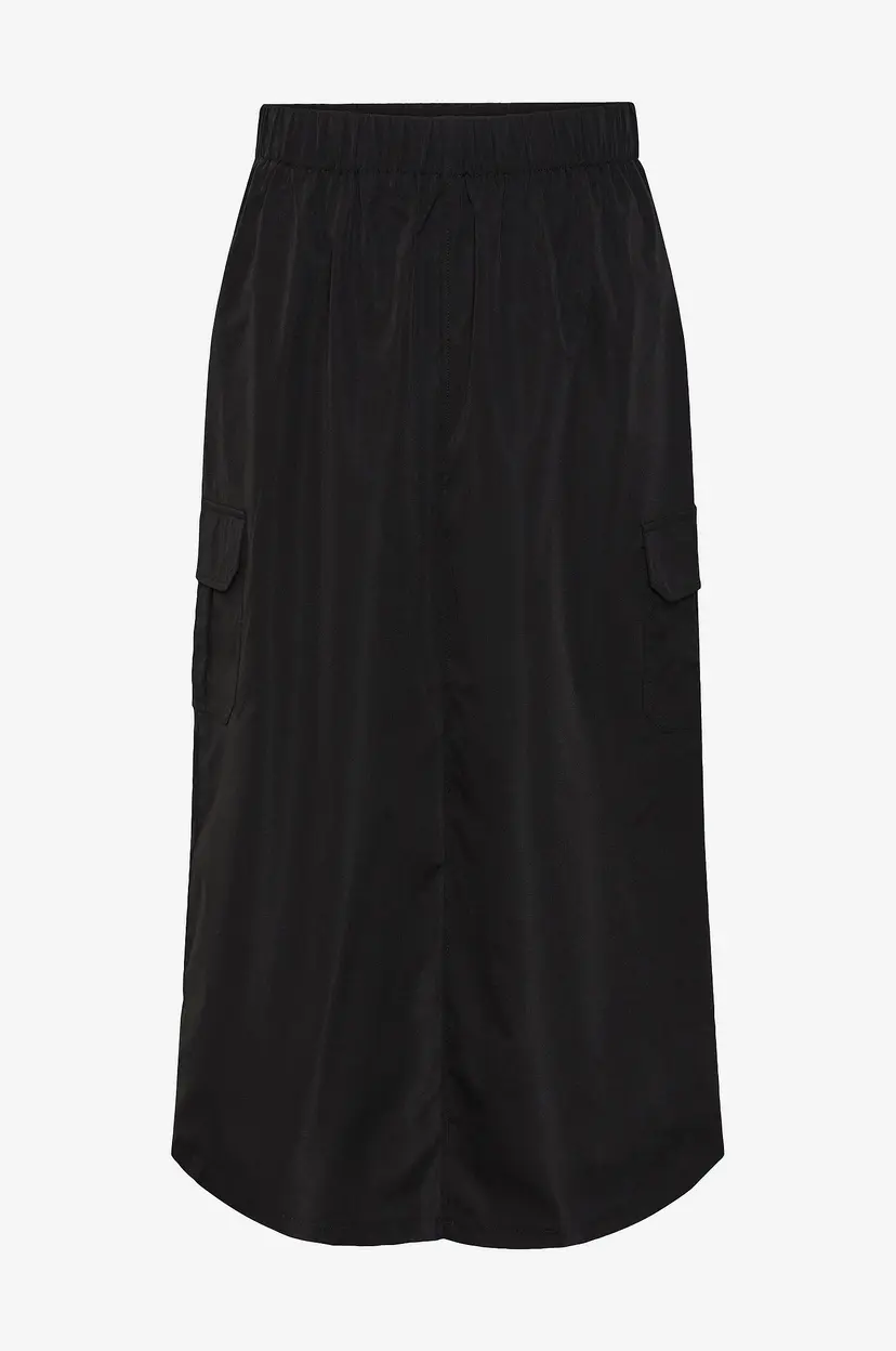 Pieces Skjørt pcJobina MW Midi Cargo Skirt - Svart