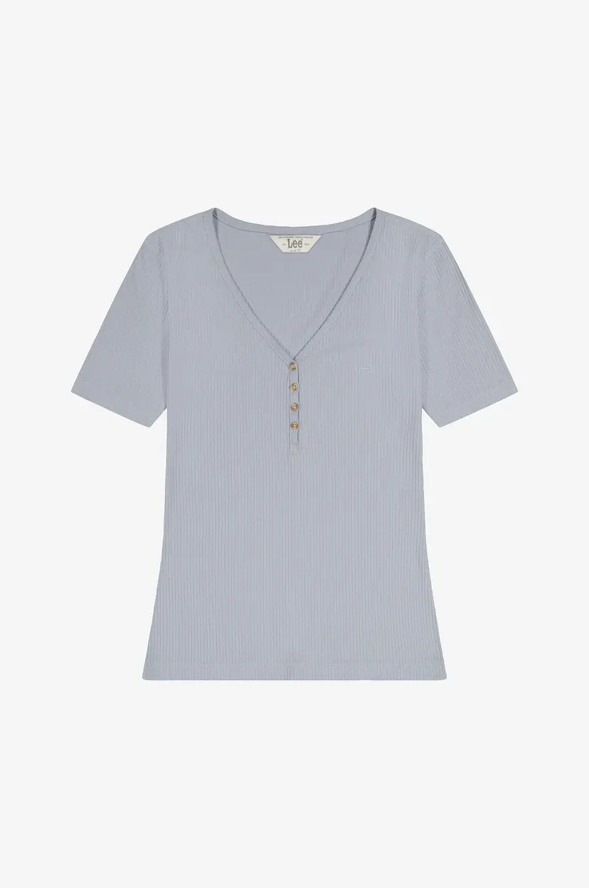Lee Topp SS Henley - Blå