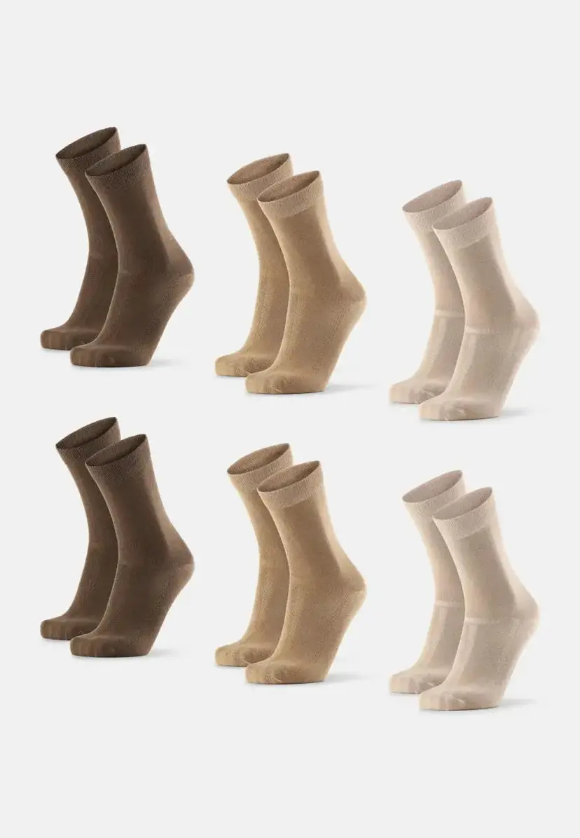 DANISH ENDURANCE BAMBOO CREW STRØMPER fra DANISH ENDURANCE, Sand | Beige | Brown, 35-38