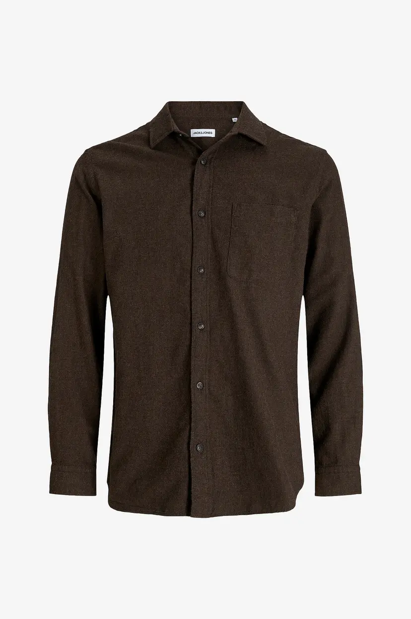 Jack & Jones Skjorte jjeClassic Melange Shirt L/S - Brun