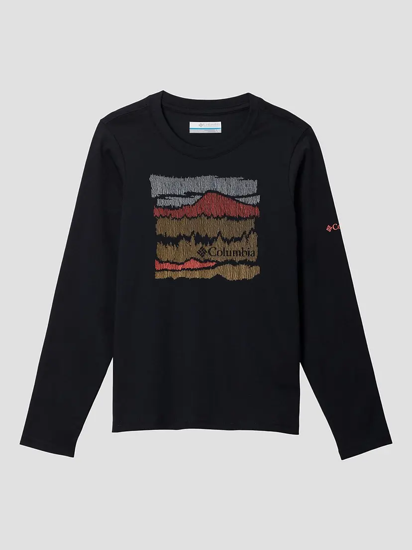 Columbia Columbia Dobson Pass Kids Longsleeve T-Shirt svart