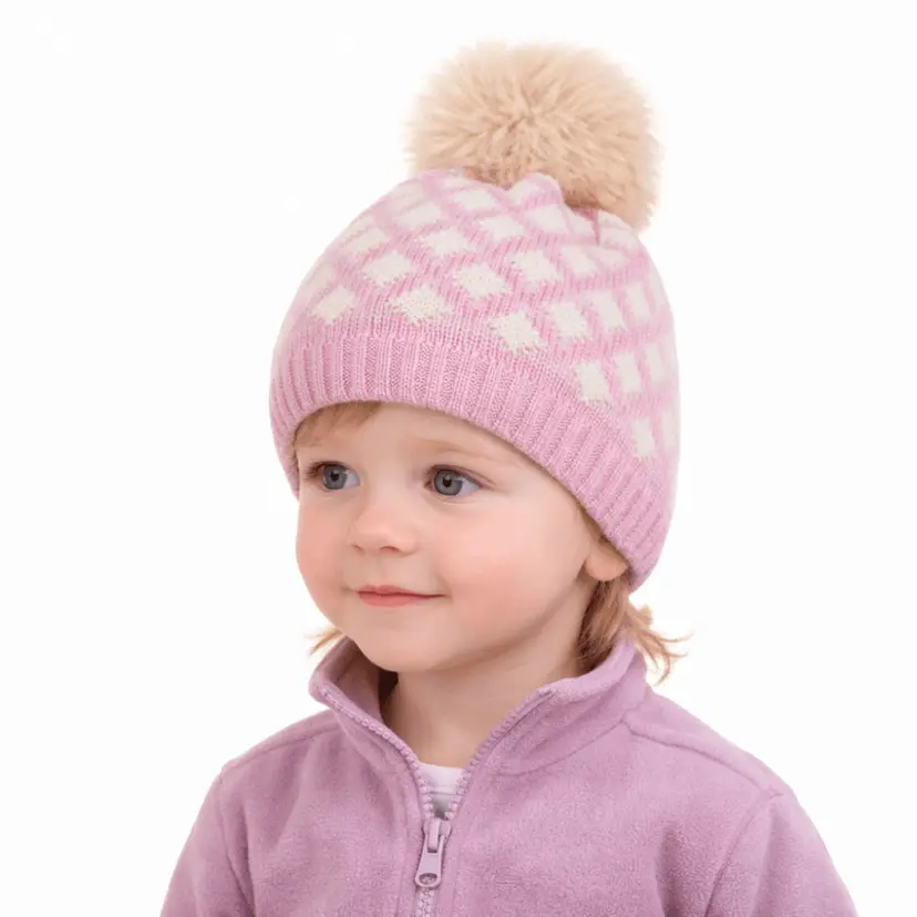 Janus Janus Ull lue m/dusk, 3-6 år, rosa ruter