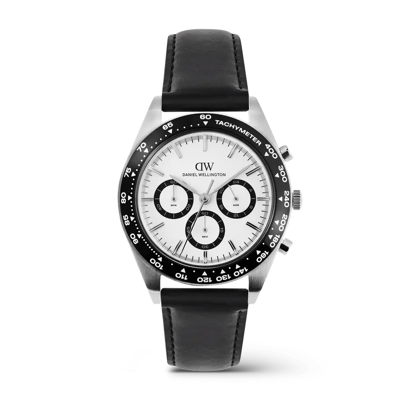 Daniel Wellington Silver 42mm Watch Iconic Tachymeter Sheffield | DW
