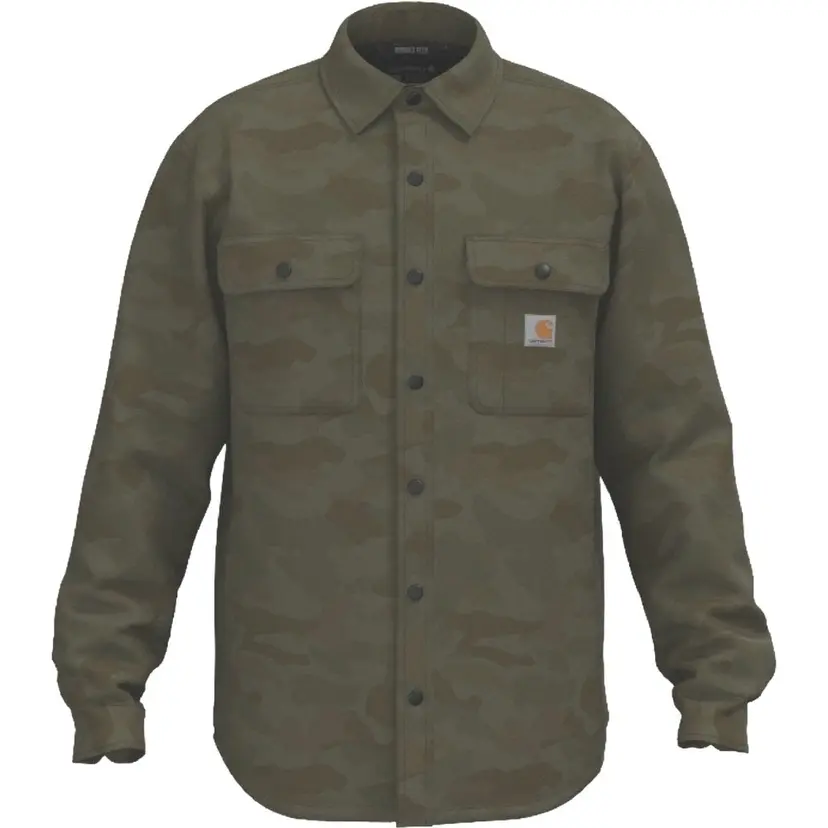 Carhartt Workwear Carhartt Workwear M's Canvas Fleece-Lined Shirt Jacket Army Green Camo