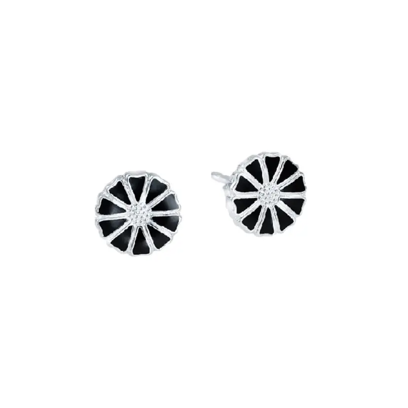Lund Lund Copenhagen - Marguerit ørestikker 7,5mm, sort - 909075-4-s