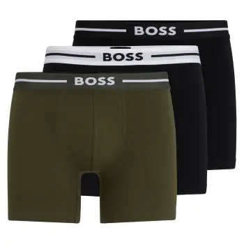 BOSS BOSS 3P Boxer Bold Brief Svart/Grønn bomull X-Large Herre
