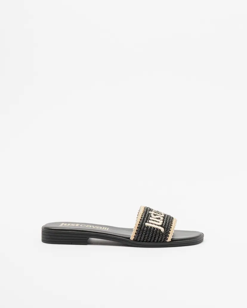 Just Cavalli Just Cavalli 80RA3S80 Black Slide sandals