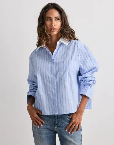 Neo Noir Neo Noir - Blå - Delfia Stripe Shirt