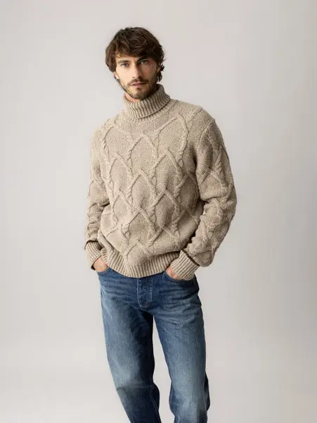MOS MOSH GALLERY Mmgbarnie Cable Rollneck Knit