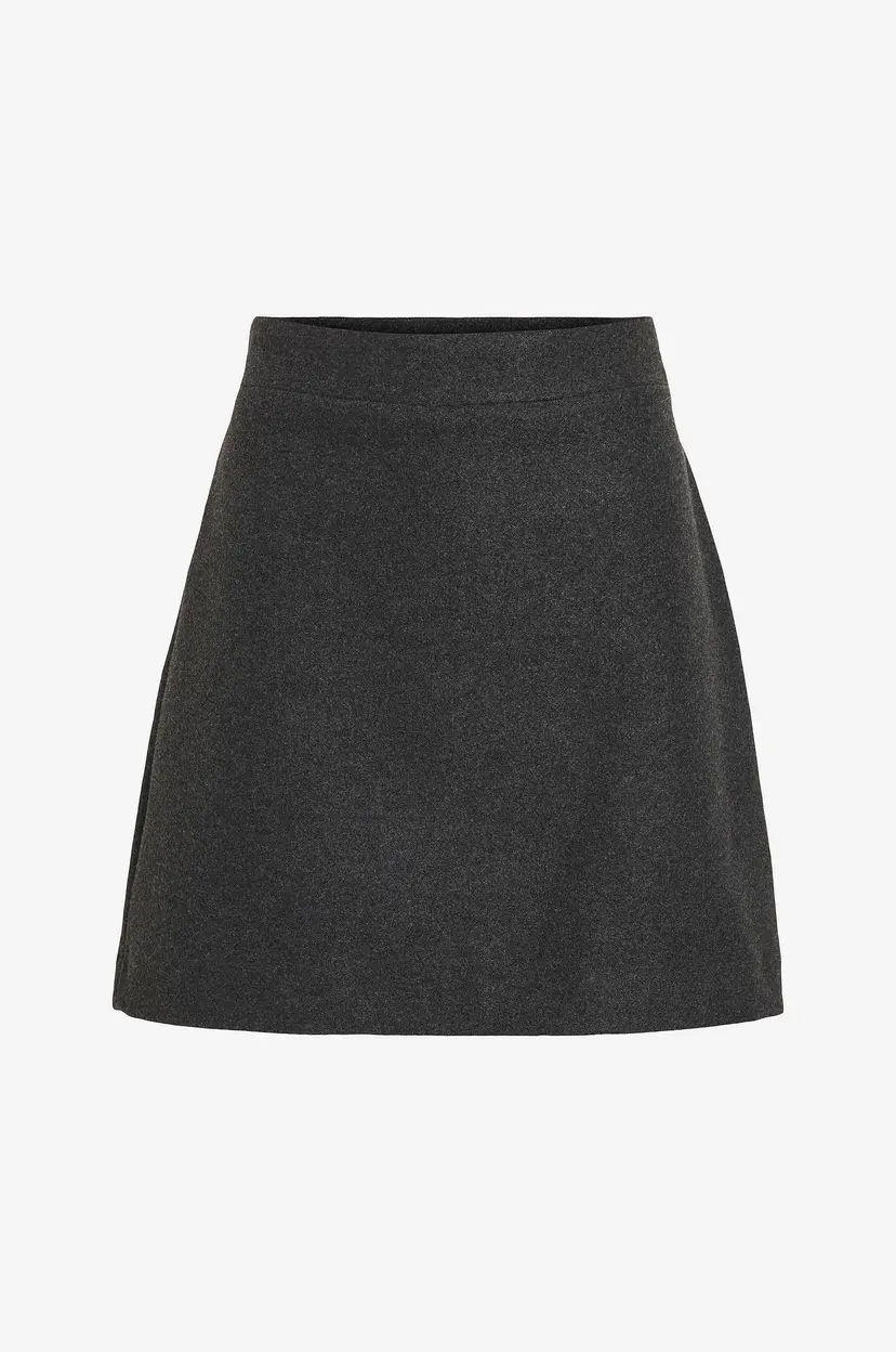 Vila Skjørt viDacey HW Short Skirt/pb - Grå