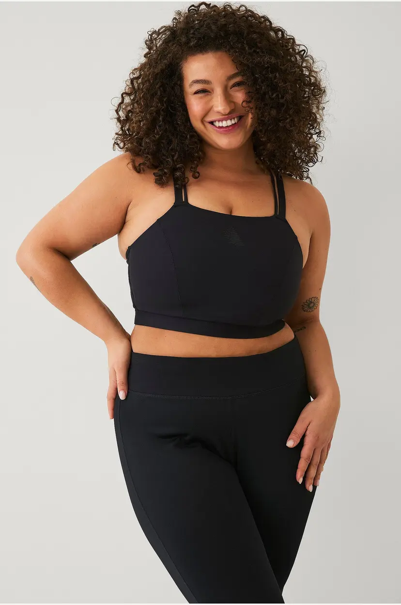 Zizzi Sports-BH aSinva Medium Support Bra - Svart
