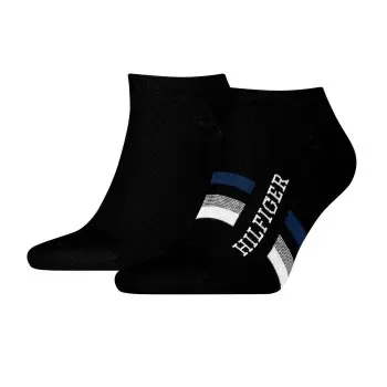 Tommy Hilfiger Tommy Hilfiger Strømper 2P Men Tab Sneaker Socks Svart Str 43/46 Herre