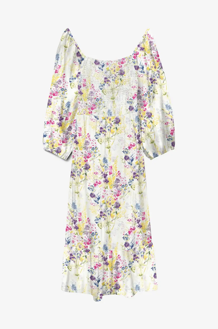 Vero Moda Kjole vmDicthe 3/4 Square Calf Dress - Hvit
