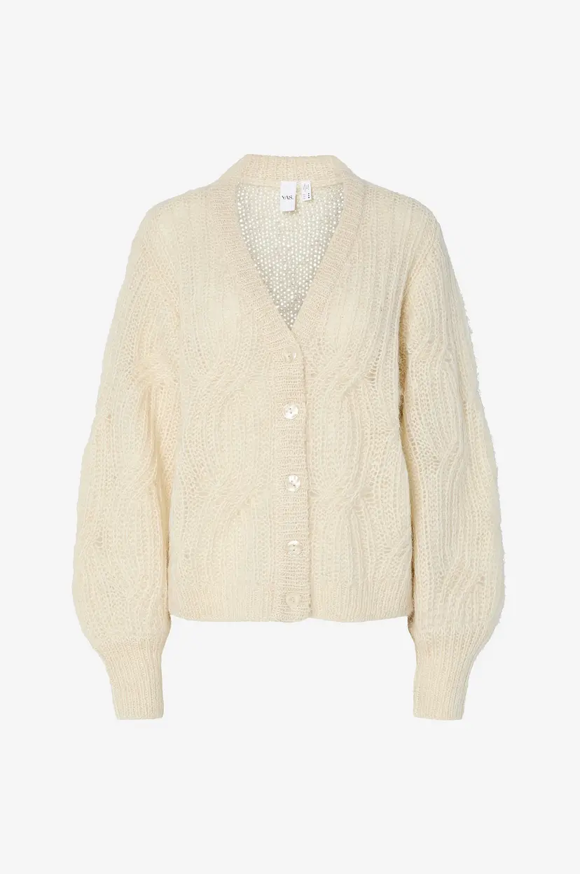 Y.A.S Kardigan yasZuma LS Wool Blend Knit - Beige