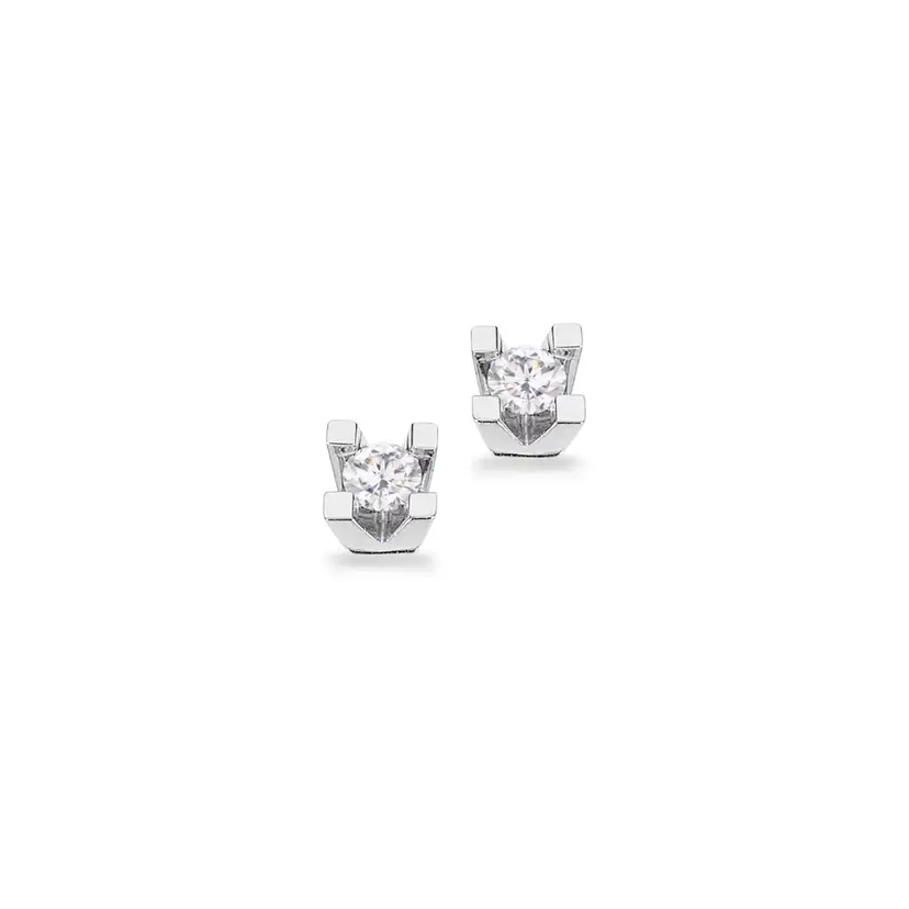 Kleopatra Scrouples - Kleopatra hvidguld øreringe med 0,10ct diamant