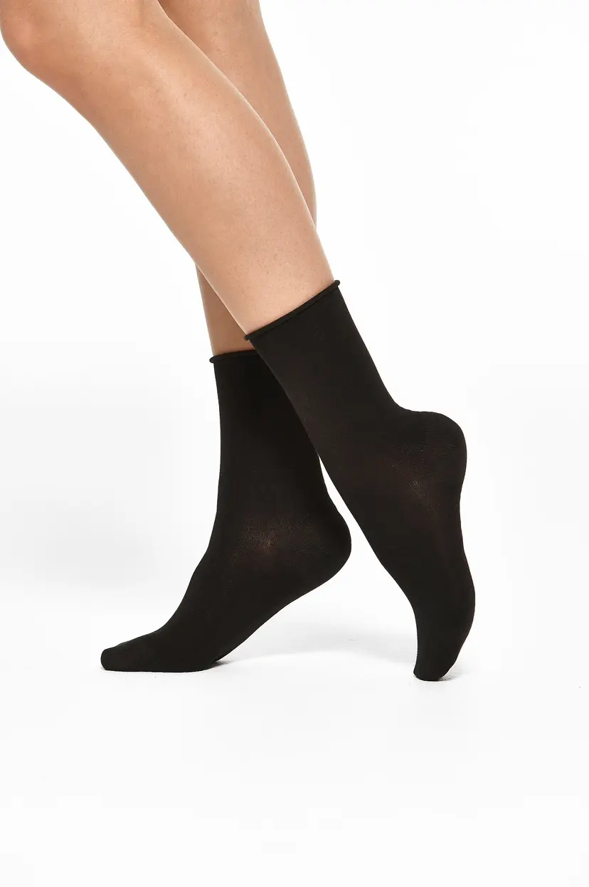 Vogue Sokk Bamboo Comfort Top Socks - Svart