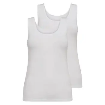 Decoy Decoy 2P Wide Strap Bamboo Top Hvit XX-Large Dame