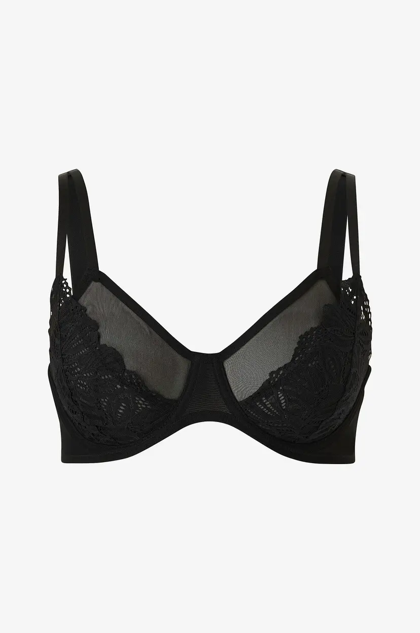 Zizzi Spile-BH Lallie Full Cover Bra - Svart