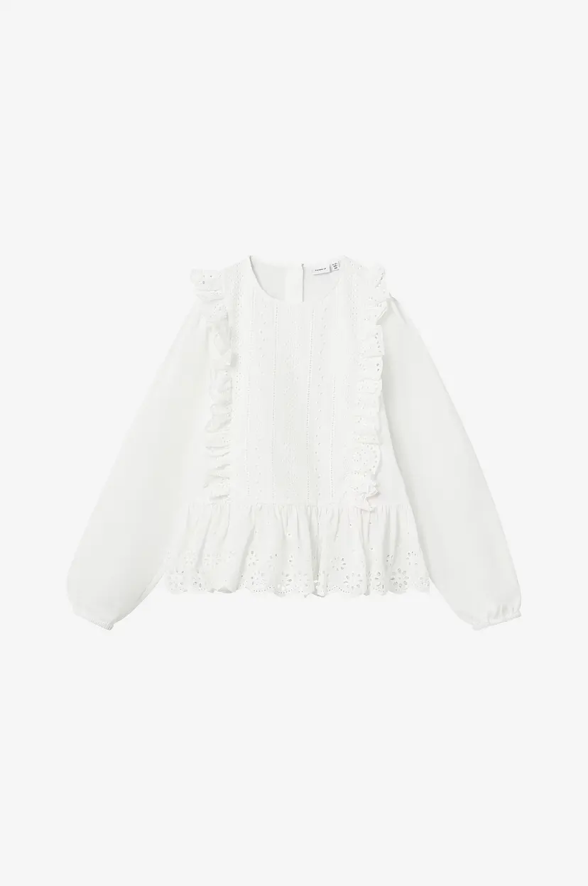 NAME IT Bluse nkfKora LS Shirt - Hvit