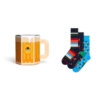 Happy Socks Happy socks Strømper 3P Wurst And Beer Gift Set Marine bomull Str 36/40