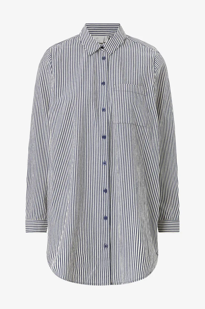 Kaffe Lang skjorte kaNaya Striped Shirt Tunic - Flerfarget