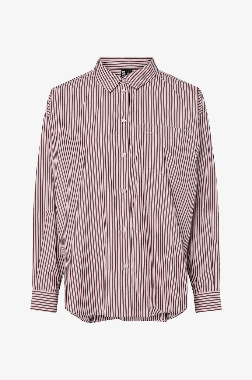Pieces Skjorte pcFemme LS Loose Shirt Wvn - Rød
