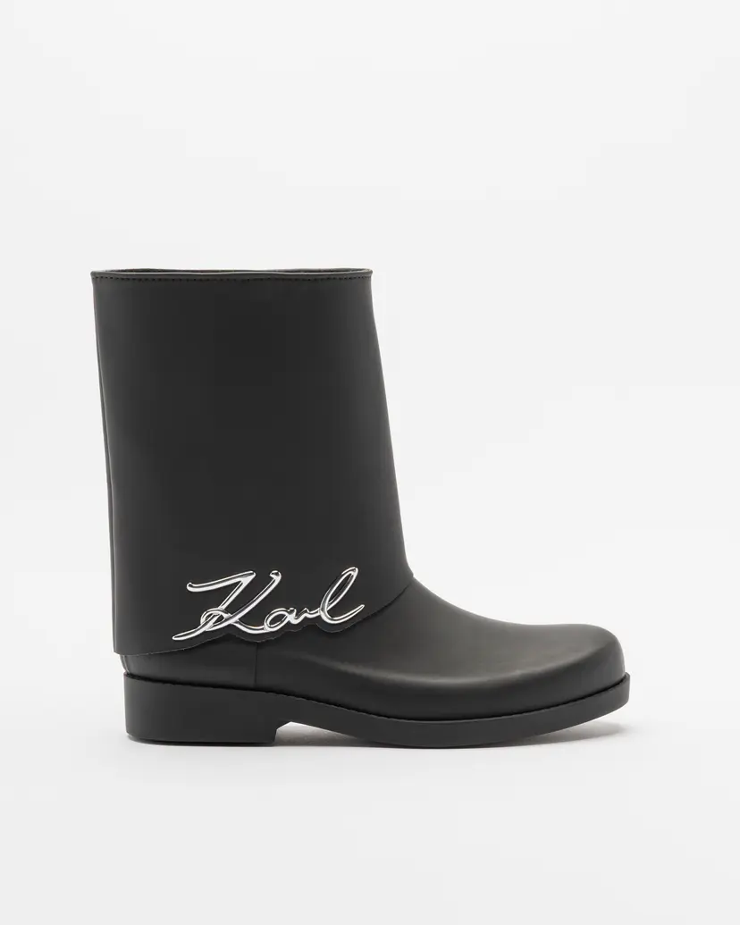 Karl Lagerfeld Karl Lagerfeld Kalosh Signature Gator Black Wellies