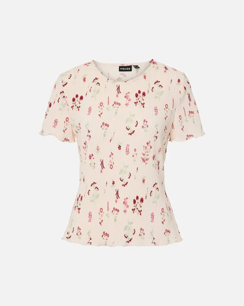 Pieces Topp Flora - Rosa - Str S