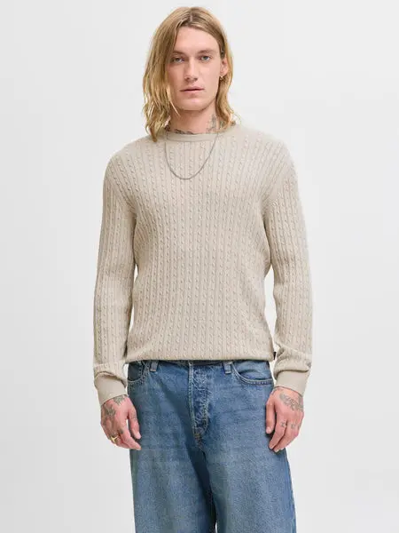Jack & Jones Jjeemil Knit Cable Crew Neck Noos