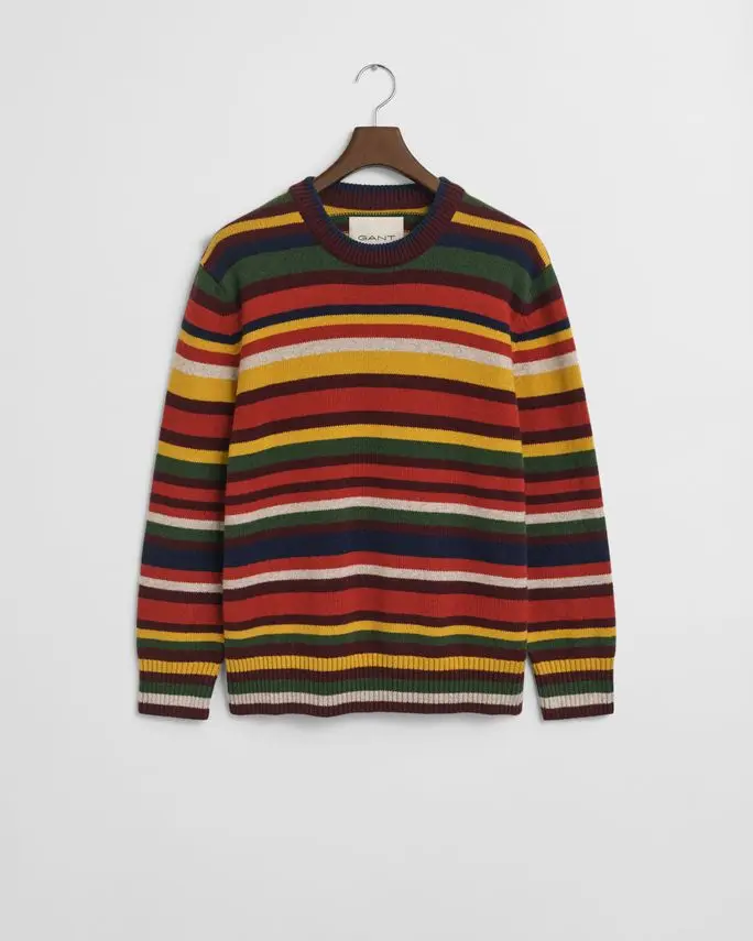 Gant MULTI COLORED STRIPED C-NECK