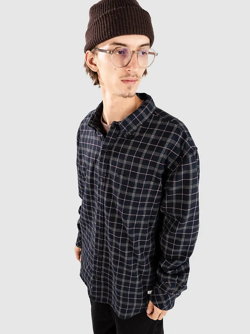 Element Element Button Down Regular Flannel Skjorte blå
