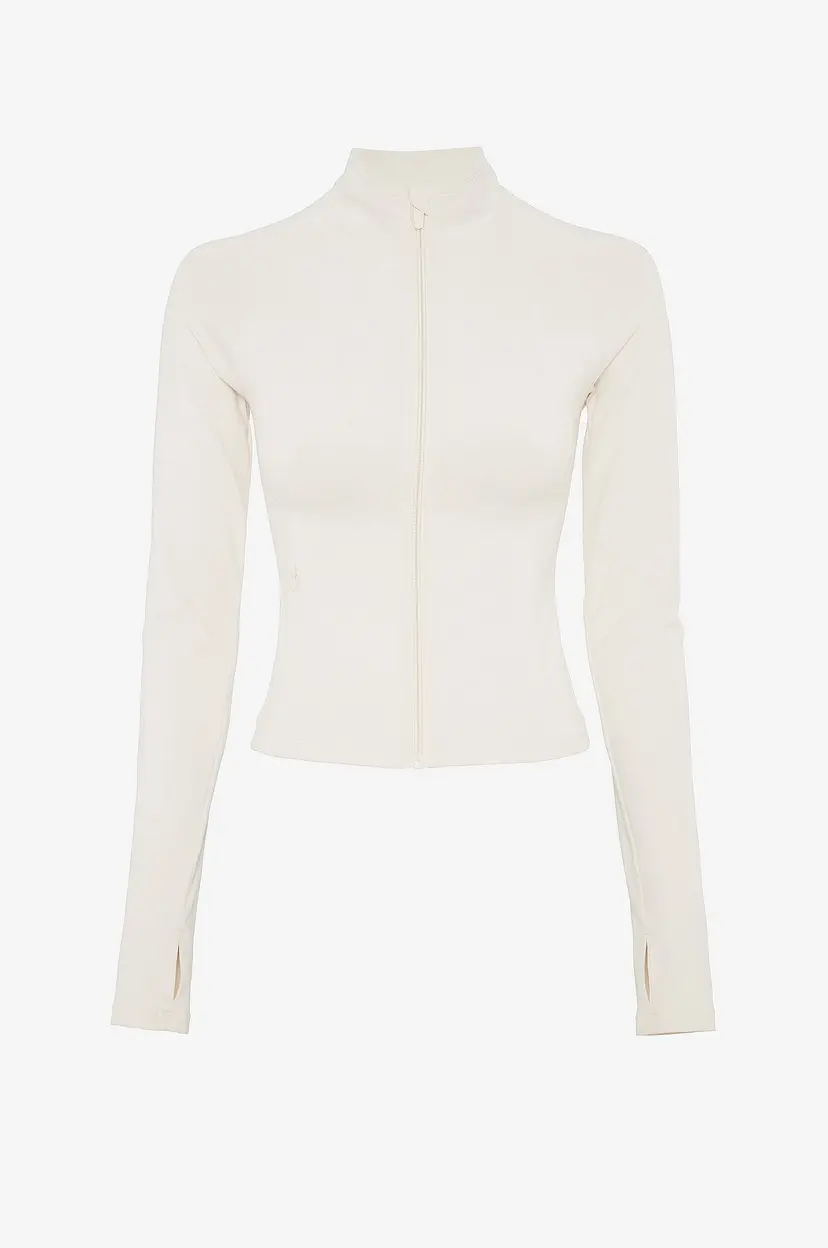 Drop of Mindfulness Treningstrøye Butter Soft Zip Cardigan - Hvit