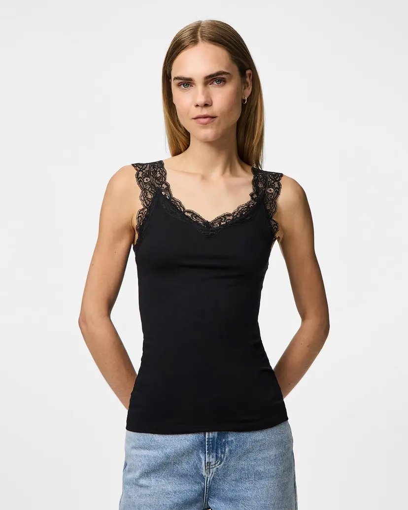Pieces Topp Barbera Lace