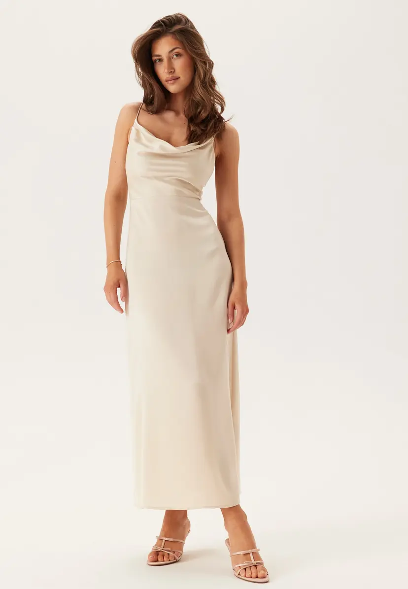 Waterfall Satin Ankle dress