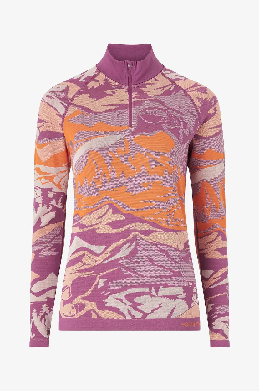 Kari Traa Termisk topp Mille Half-zip - Lilla