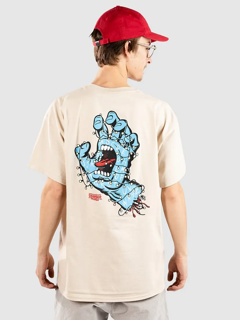 Santa Cruz Santa Cruz X Stranger Things Screaming Lights T-skjorte brun