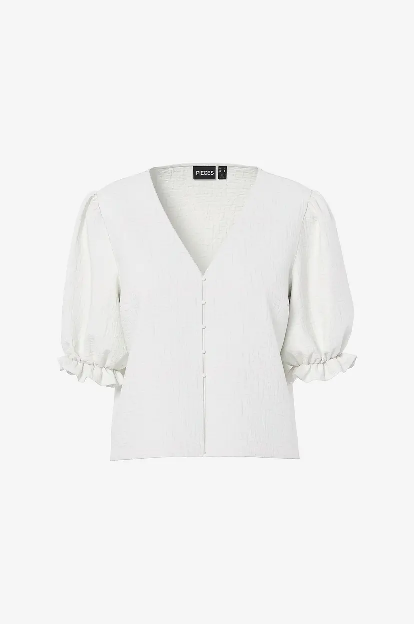 Pieces Bluse pcSikka 2/4 Top Wvn BC - Hvit