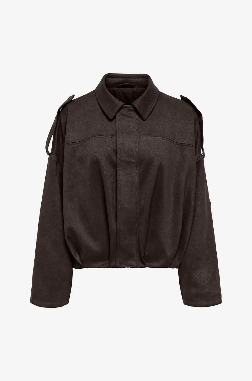 ONLY Jakke onlMoon-Stina Faux Suede Bomber - Brun