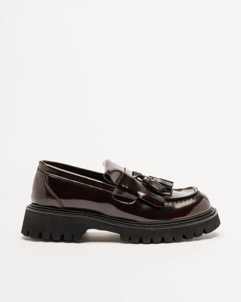 PROF PROF UNO3374 Burgundy Loafers