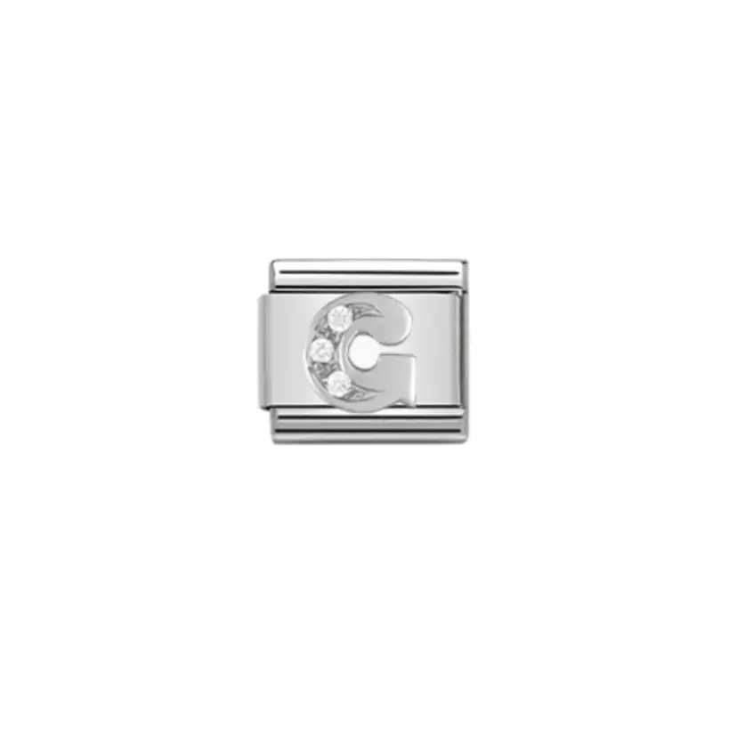 Nomination Letter G Cubic Zirconia Silver