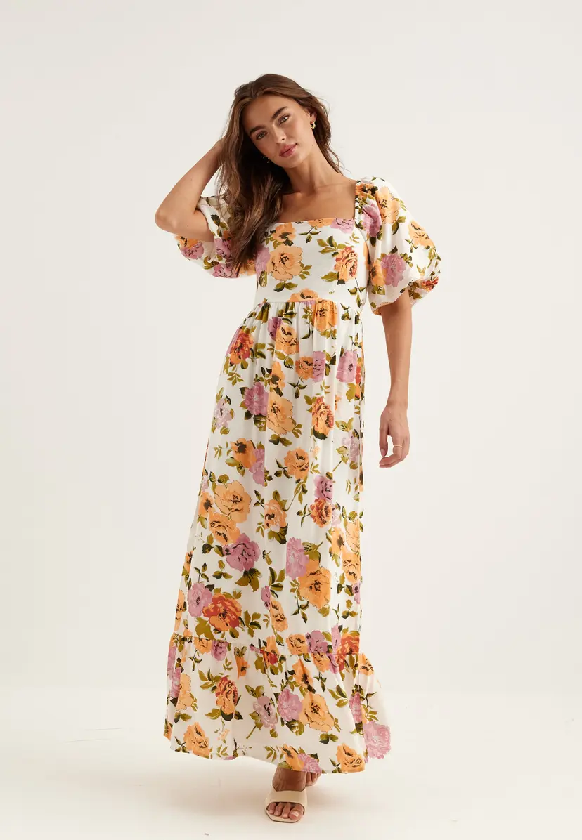 Vila Viflola Square Neck 2/4 ANKLE DRESS
