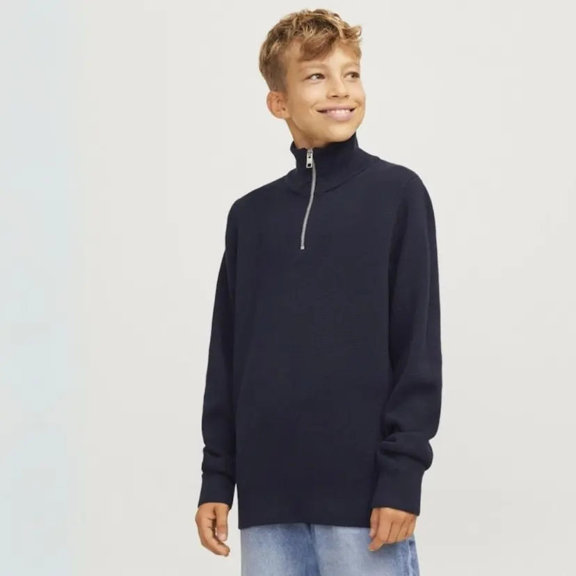 Jack & Jones Jack & Jones - Genser Halfzip Knit Milano Night Sky