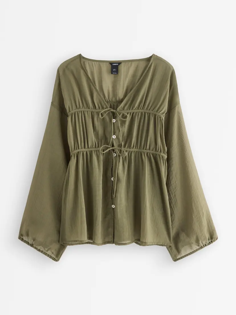 Lindex Bluse med knytebånd