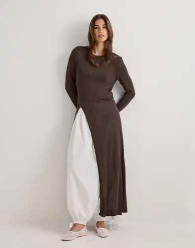 Vero Moda Vero Moda - Brun - Vmbenita Ls Long Knit Pullover Exp