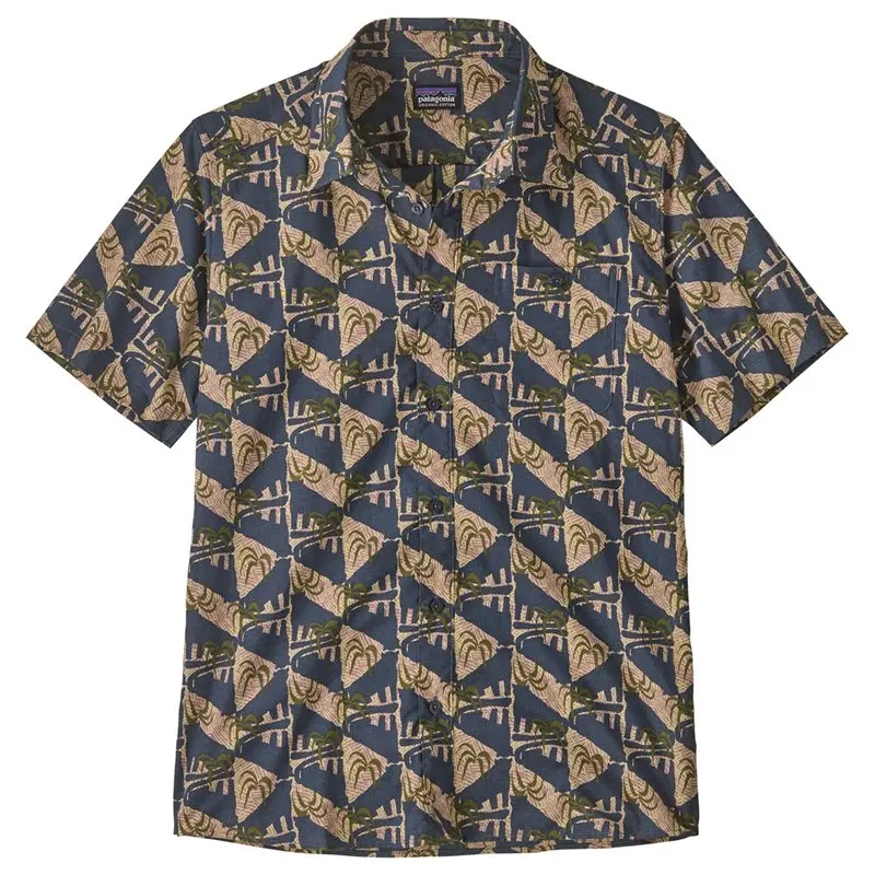 Patagonia Patagonia M's Go To Shirt Jaguar Geo: Dolomite Blue