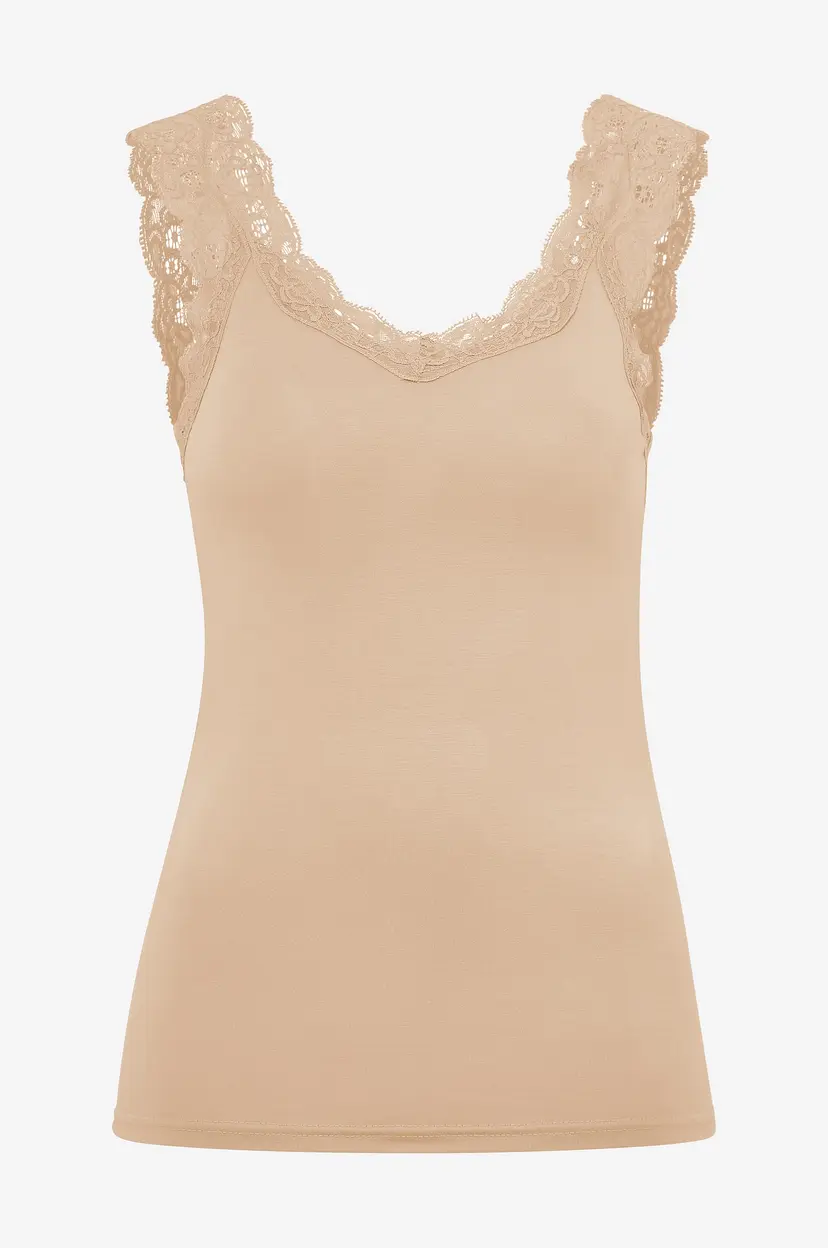 Pieces Topp pcBarbera Lace Top - Natur