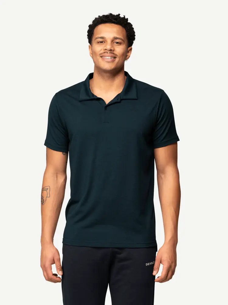 Devold Devold - Premium Polo Herre - Large - Blå