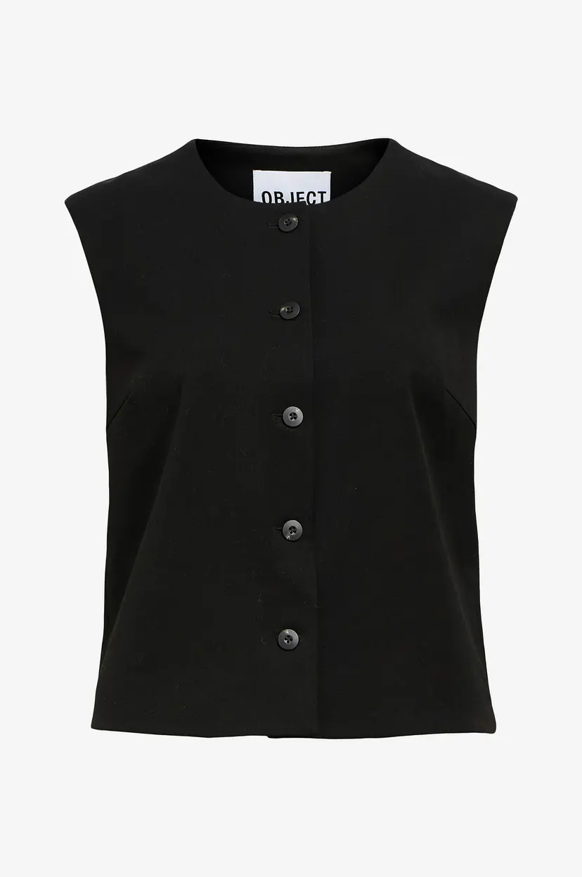 Object Collectors Item Vest objLisa RE Waistcoat Div - Svart