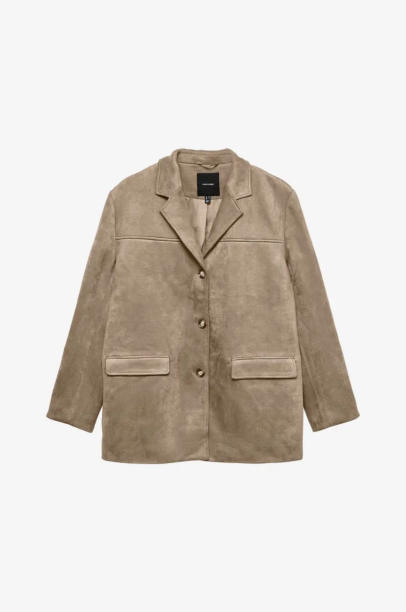 Vero Moda Blazer vmHazel LS Faux Suede Blazer - Brun