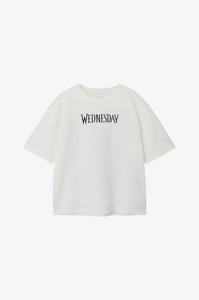 NAME IT T-skjorte nkfFarra Wednesday SS Rlx Top Sky - Hvit